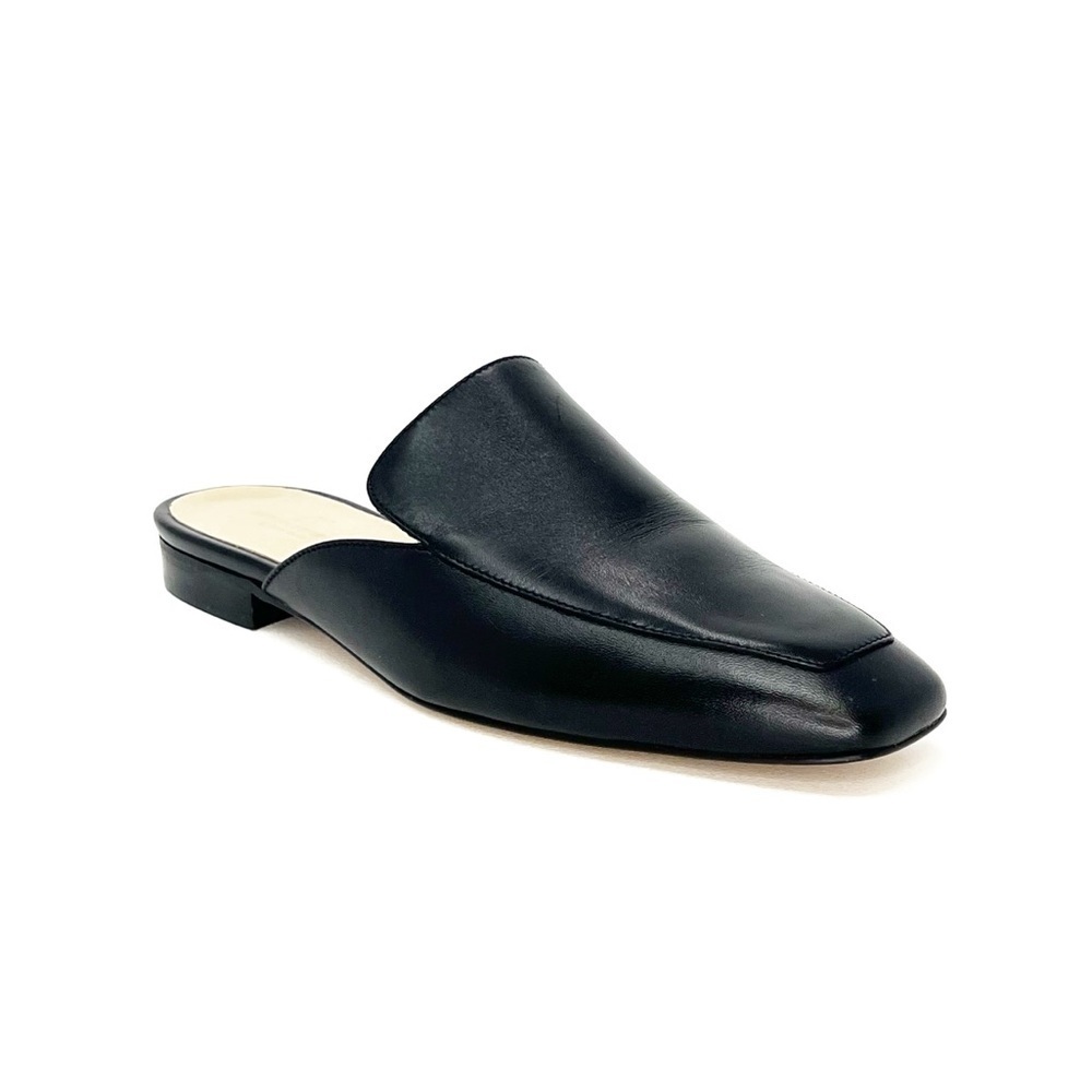Banana Republic Bond Mules Size 7.5 Black Leather Slides Shoes